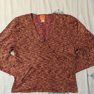 Hearts of Palm Faux Wrap Sweater